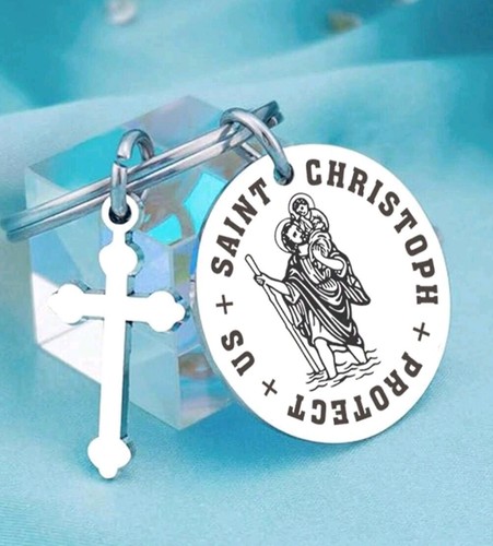 Christopher keyring gift - st,