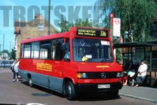 35mm Slide Orpington Buses Mercedes Benz 811D Marshall N527REW c1996