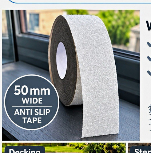 White anti slip tape - slip, 50mm