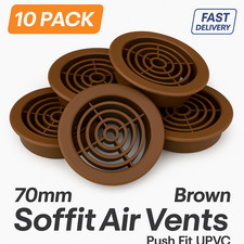 10x Brown 70mm Soffit Vents