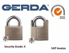Gerda Heavy Duty Padlock Security Grade: 4 Burglar Proof 3 Keys HSS