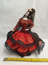 Vintage Spanish Flamenco Dancer Doll By Train