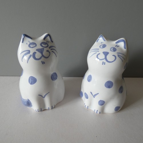 Burnham pottery cat figurines - burnham,