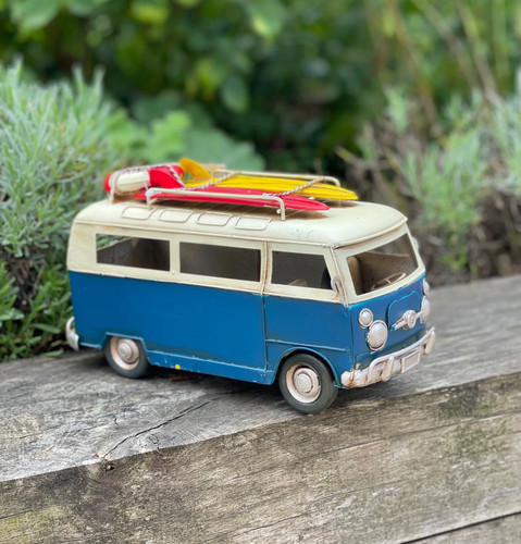 Rustic blue classic camper - blue, vw