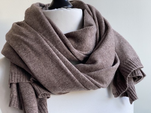 Thick brown cashmere - cashmere, scarf