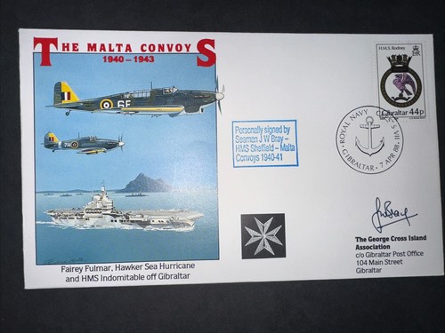 Stamps malta convoy signed - stamps,
