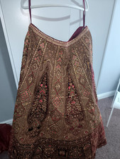 bridal lehenga in maroon with