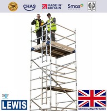 LEWIS Industrial Double Width Scaffold Towers - 1.8m Long X 1.45m - British Made