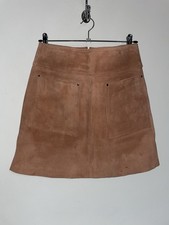 Reiss Elm Suede Skirt Blush
