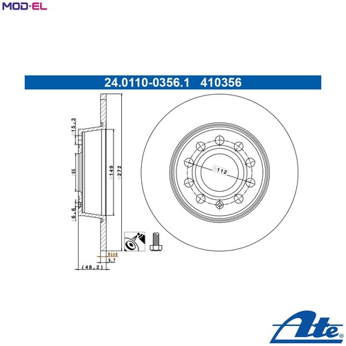 Brake disc 0110 0356 1 - brake,