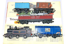 TRIANG MODEL RAILWAYS OO GAUGE  R52S TANK LOCO GOODS TRAIN SET WITH 4 WAGONS