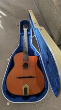 Manouche Gypsy Jazz guitar - early model, no. 78. Hiscox Liteflite Case. Mint Cd