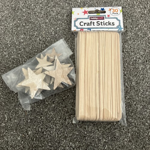 Wooden stars and craft - 10,
