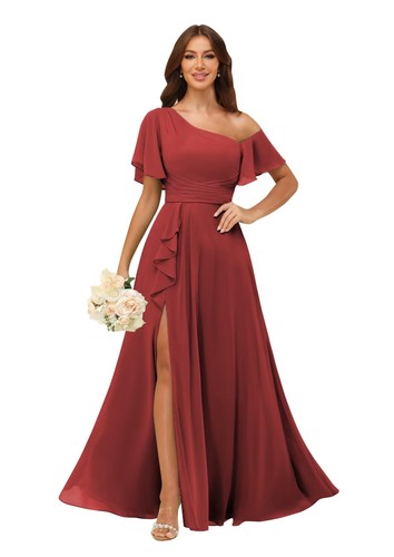 Short sleeve one shoulder - short,