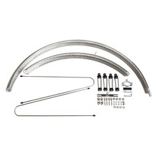 pair of hammered fenders 44mm silver polished BLB bicycle