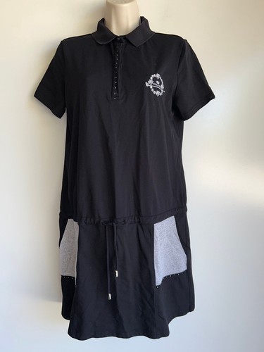 Golfino black pique polo - black,