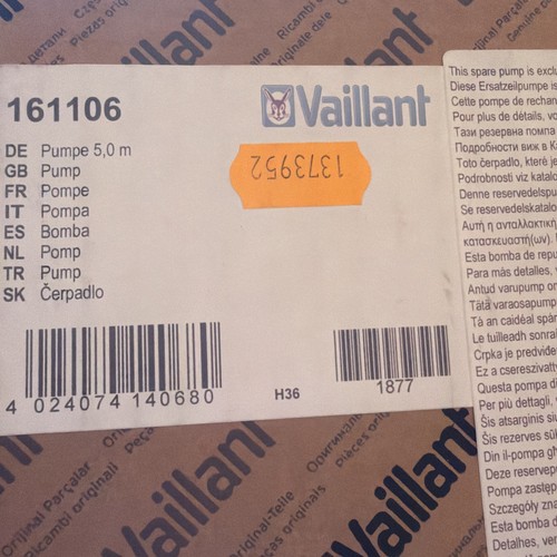 Vaillant 161106 pump - 161106,