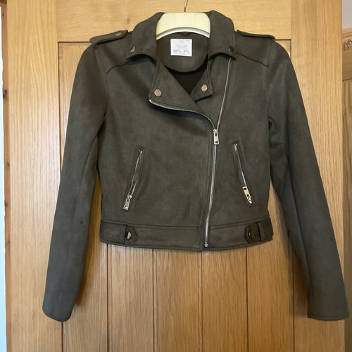 Primark khaki soft feel zip - khaki,
