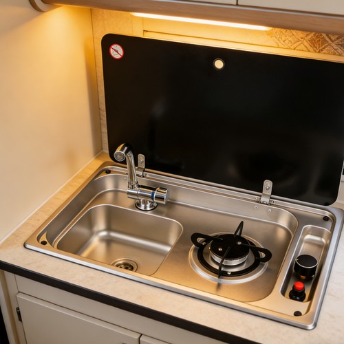 Campervan sink cooker hob - rv, &