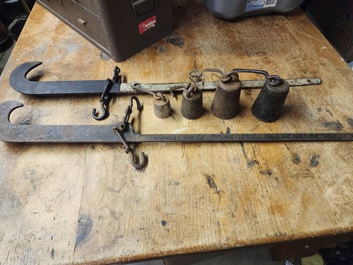Antique steelyard hanging - steelyard,