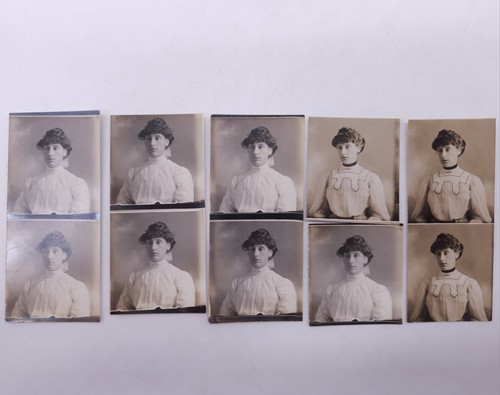 Antique portrait strip - portrait, lady