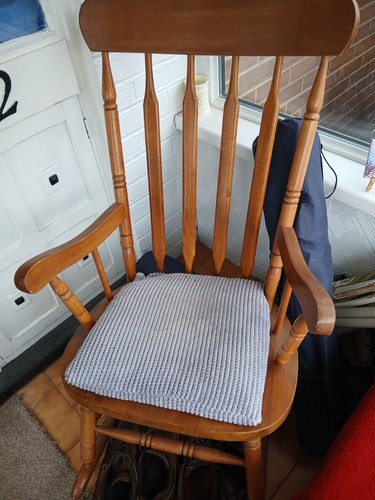 Brown wooden rocking chair - brown,