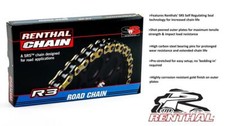 Kawasaki KR1S 90-92 Renthal 520-R3 Gold O-Ring Chain 520 x 108 Links