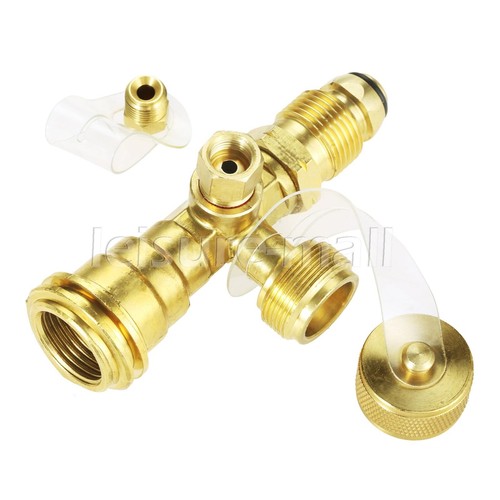Brass port propane tee - brass,