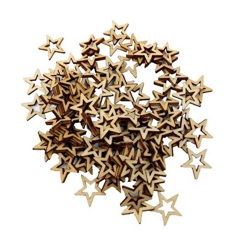 Hollow wooden stars - hollow, rustic