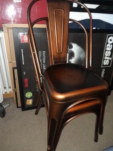 Tolix chairs in copper - **tolix,