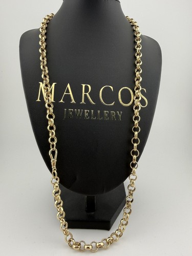 9ct gold belcher chain - chain, 27”