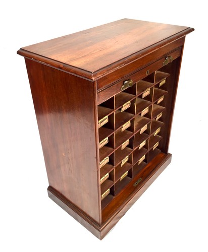 Antique wood tambour fronted - antique,