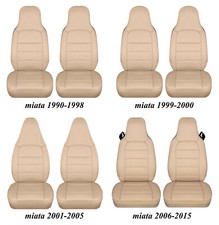 2 Semi Custom Car seat covers fits Mazda Miata 1990-2015 cotton solid beige