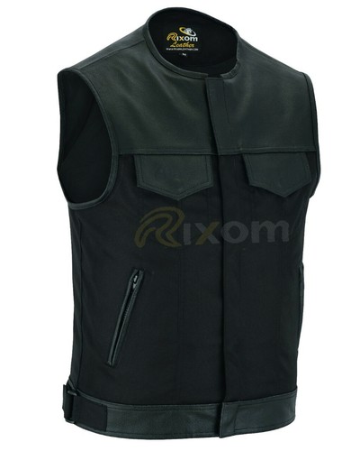 Bikers cudora leather vest - +,
