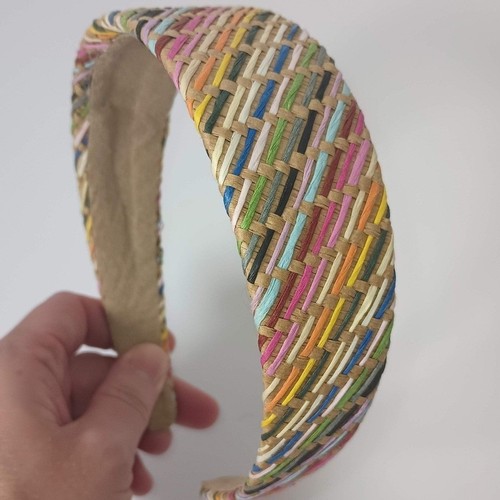 Multicolor woven raffia - multicolor,