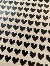 x100 BLACK MINI HEARTS Love Valentines Day Vinyl Decal Sticker Wine Bottle Glass