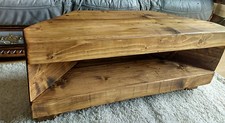 Corner Rustic Pine TV Unit