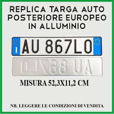 REPLICA TARGA AUTO RILIEVO  ART.102  POSTERIORE 3dhl 48 ore 
