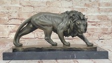 Lion Leo African Safari Big Cat Lover Gift Art Sculpture Bronze Marble Statue