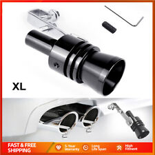 Exhaust Muffler Pipe Turbo Sound Whistle Oversized Car Roar Maker Loud XL Black