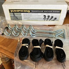 JumpKing Trampoline Anchor Kit Tie Down System Ground Stakes Spiral Steel