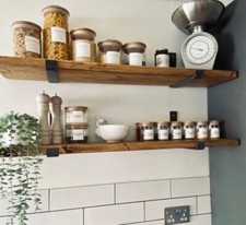 Scaffold Board Rustic Shelf | Wooden Handmade Shelves | Wall Hanging 