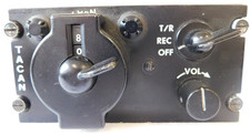 Ex RAF Aircraft Tacan Control Set Panel, AZN-120 [1R6B]