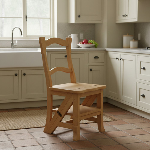 Library step chair - chair, folding