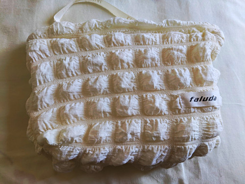 Faluda white textured cotton - textured,
