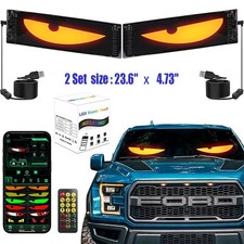 2Pcs 23"Truck Windshield Cars Devil Eyes Light Remote Smart Eye Lamp Soft Screen