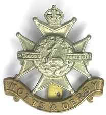 Sherwood Foresters Notts & Derby Regiment Cap Badge 45x42mm (N3)