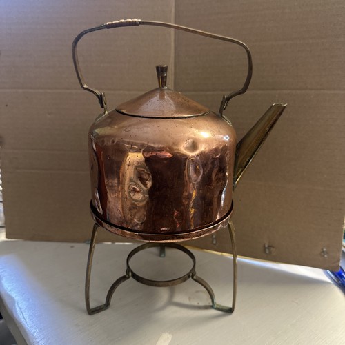 Antique copper kettle with - antique,