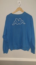 Kappa Vintage Mens Sweater Embroided Logo ,in Blue, Size Large