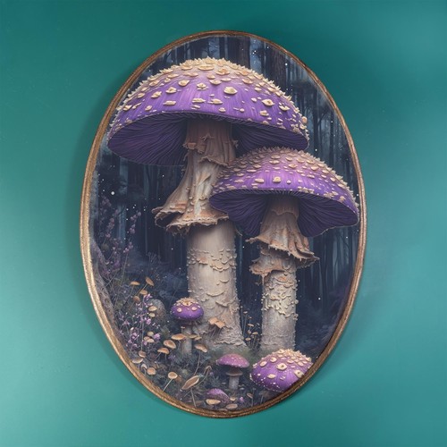 Purple mushroom forest wooden - mushroom,